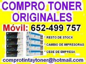 Compramos cartuchos de tinta y toner originales nuevos EN TODA ESPAÑA.