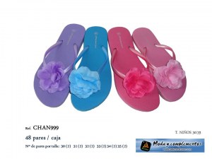 Chanclas niña flor 2.55€ par