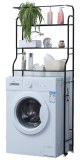 Herzberg HG-03299: Estantería de 3 niveles para lavadora y baño con colgador de toallas...