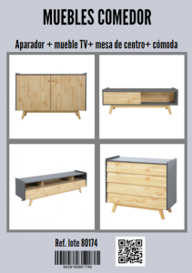 Lote Muebles Comedor Gris Serie Ice - Thinia Home