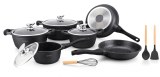 Royalty Line RL-BS1010M: Juego de Utensilios de Cocina con Revestimiento Cerámico de 13...