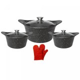 Cheffinger Olla Asiática de 6 Piezas con par de Guantes