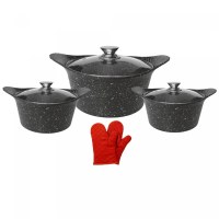 Cheffinger Olla Asiática de 6 Piezas con par de Guantes