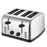 Daewoo SYM-1304: Tostadora de Pan Ancha de Acero Inoxidable - 4 Cajones, 4 Rebanadas