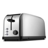Daewoo SYM-1311: Tostadora de Pan de Acero Inoxidable - 2 Cajones, 4 Rebanadas​