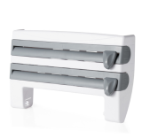 Herzberg HG-03145: Dispensador de toallas de papel, film transparente y papel de alumin...