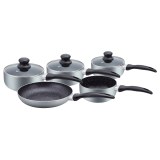 Herzberg HG-5003SL: Juego de utensilios de cocina de mármol de 8 piezas - Plata