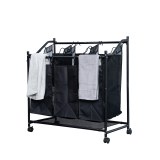 Herzberg HG-8078: Clasificador y Organizador de Cestas de Ropa Con Ruedas