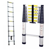 Herzberg HG-5380: Escalera extensible telescópica de aluminio multiusos - 3.8M