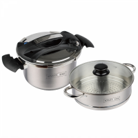Royalty Line RL-PC6LC: Olla A Presión 4 En 1 Y Vaporera Para Cuscús- 6L
