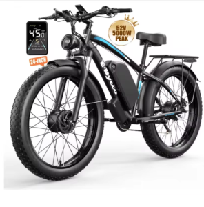 Bicicleta eléctrica para adultos lista para envío con motores dual peak de 5000 W, bate...