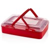 Herzberg Caja de transporte de pastelería para llevar de un solo nivel Rojo